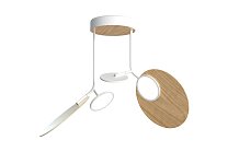 Ballon Pendant 2U, Каркас: белый; панели: дуб; Casambi (Bluetooth)
