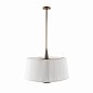 Подвесной светильник Arteriors Middlebury, белый хлопок и графитовая кожа — фото 4