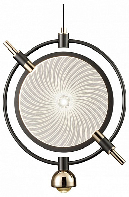 подвесной светильник с кольцевой рамкой и серым металлическим корпусом