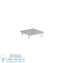 ALURA LOUNGE 80 LTL СТОЛ 80X80X23CM БЕЛАЯ КЕРАМИЧЕСКАЯ СТОЛЕШНИЦА CEMENTO LUMINOSO Royal Botania