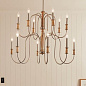 Karthe 12 Light Chandelier Beech and Brushed Nickel люстра 52472NI Kichler — фото 6