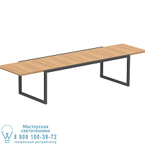 РАЗДВИЖНОЙ СТОЛ NINIX 100X240/360 РАМА АНТРАЦИТОВЫЙ + СТОЛЕШНИЦА ИЗ ТИКА Royal Botania