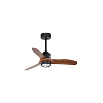 JUST FAN S Black/walnut fan 3000K 1-10V