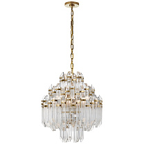 Adele Four Tier Waterfall Chandelier полированная старая латунь с прозрачным акрилом