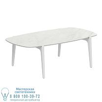 СТОЛИК TEA TIME 120X65CM H40 WHITE CERAMIC BIANCO STATUARIO Royal Botania