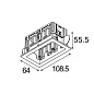 14172032 Modular Qbini рамка 2x Утопленный точечный светильник — фото 1