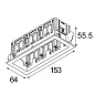 Qbini frame 3x встраиваемый в потолок светильник Modular