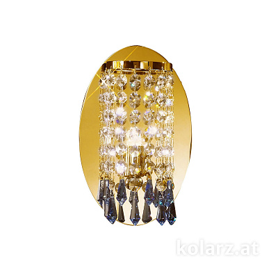 настенный светильник золотой с хрустальными подвесками