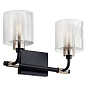 Harvan 15" 2 Light Vanity Light with Clear Ribbed Glass Black  настенный светильник 55106BK Kichler — фото 4