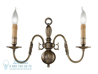 Flemish Настенный светильник из старинной бронзы Possoni Illuminazione 507/A2