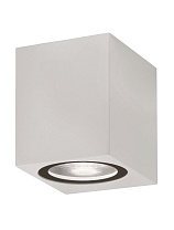 Sandy White Aluminium Glass Diffuser LED GU10 2x10 Watt 220-240 Volt IP54 Bulb Excluded Light Down L: 6.7 W: 8 H: 8 cm