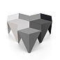 20130507 Prismatic Vitra Журнальный столик светло-серый многоугольный — фото 1