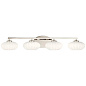 Pim 34" 4 Light Vanity Light with Satin Etched Cased Opal Glass Polished Nickel настенный светильник 55026PN Kichler — фото 4