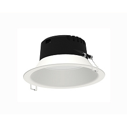 встраиваемый потолочный светильник с черным ободом и глубоким посадочным отражателем