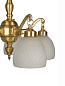 Classic Downward Frosted Diamond Glass 5 Light Brass Chandelier люстра FOS Lighting L56-DynaBalloon-CH5