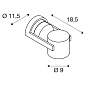 SLV 1004665 OCULUS CW светильник накладной 10.5Вт с LED 2000-3000K, 36-780лм,100°