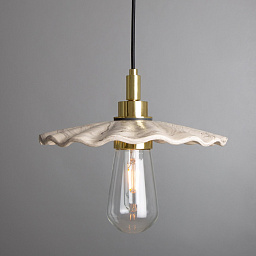 MLCMBP004 Mullan Lighting Kirhii подвесной керамический светильник с мраморированным волнистым плафоном