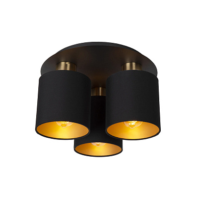 потолочный светильник с тремя цилиндрическими плафонами на общем основании