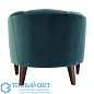 Misha Accent Chair Peacock Velvet Dark Walnut мягкое сиденье Arteriors 8130 — фото 6