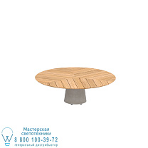 СТОЛ CONIX КРУГЛЫЙ Ø 160 СМ ВЫСОКИЕ НОЖКИ ДЛЯ ЗАЛОВ БЕТОН ЦЕМЕНТ СЕРЫЙ - СТОЛЕШНИЦА ТИК Royal Botania