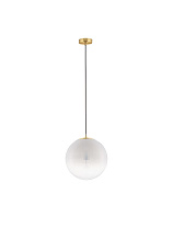 Gradient White Glass Brass Gold Metal LED E27 1x12 Watt 100-240Volt IP20 Bulb Excluded D: 30 H:120 cm