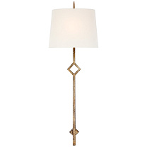 Cranston Large Sconce позолоченное железо с льняным абажуром