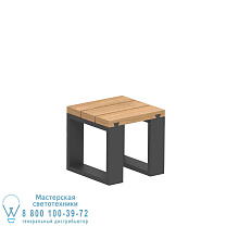 VIGOR 50 TABOURET WHITE С СИДЕНЬЕМ ИЗ КРАСНОГО ДЕРЕВА Royal Botania