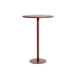 M0742724 La Petite Friture WEEK-END Высокий столик кафе круглый садовый бордовый