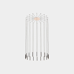 00-6667-14-60 Leds C4 Candle подвесная люстра с множеством вытянутых плафонов белого цвета