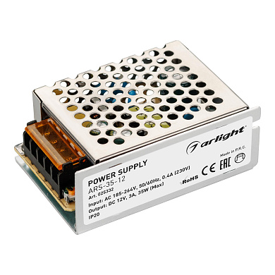 025332 Arlight блок питания ARS-35-12 (12V, 3A, 35W)