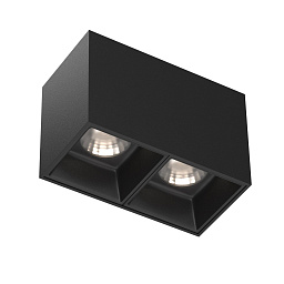 C065CL-02-L12W4K-B Maytoni Alfa двухламповый потолочный светильник прямоугольный черного цвета