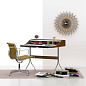 20125601 Sunflower Vitra Часы настенные большие круглые светлые с узором — фото 3
