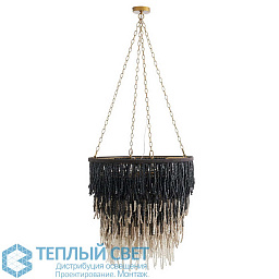 85024 Arteriors Lizzy подвесной светильник с нитяным абажуром чёрного цвета, создающим мягкое свечение
