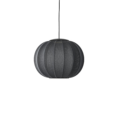 KW45 BL LED Knit-Wit Made By Hand Светильник подвесной Ø45 с чёрным фактурным абажуром LED