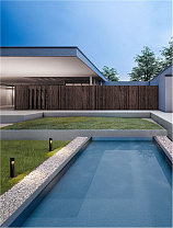 Dark Anthracite Aluminium & Glass LED 6Watt 220-240Volt 185Lm IP65 3000K D:10.5 H:30 cm