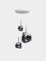 Подвесная система Tom Dixon Melt Trio-Round - Дымчатый полированный Поликарбонат