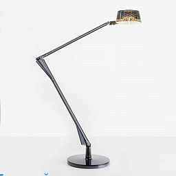 09195FU Kartell Aledin настольная лампа с дымчатым плафоном и регулируемым рычагом