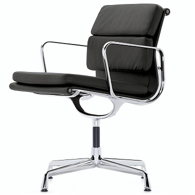 4055737331701 Soft Pad Vitra Кресло поворотное мягкое чёрное с подлокотниками
