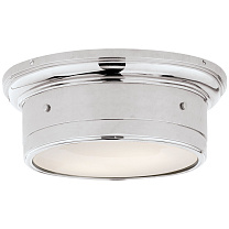 Siena Small Flush Mount хром с белым стеклом