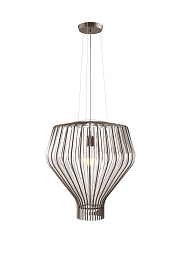 F47A13 Transparent - Burnished Fabbian Saya подвесной светильник прозрачный с металлическими прутьями
