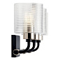 Harvan 25" 3 Light Vanity Light with Clear Ribbed Glass Black  настенный светильник 55107BK Kichler — фото 5