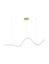 Dimmable by Remote Control Gold Metal & Opal Glass LED 98 Watt 220-240 Volt 5563Lm 3000K IP20 L: 187 W: 56 H: 200 cm