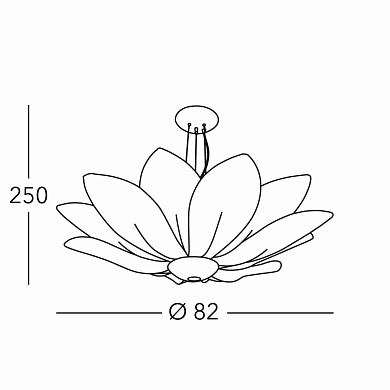 Kolarz Fiore 5231.80610 подвесной светильник белый ø82cm высота 250cm 6 ламп e27+gu10