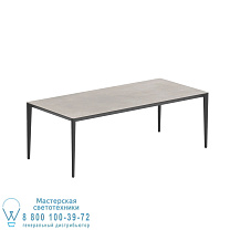 СТОЛ U-NITE 220X100CM АНТРАЦИТОВЫЙ С КЕРАМИЧЕСКОЙ СТОЛЕШНИЦЕЙ ИЗ CEMENTO LUMINOSO Royal Botania