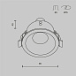 Потолочный встраиваемый светильник Maytoni Zoom DL032-2-01B-1(N) — фото 5
