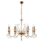 Люстра Crystal Lux CATARINA SP8 V2 GOLD/TRANSPARENT-COGNAC — фото 1