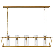 Presidio Large Linear Lantern полированная старая латунь с прозрачным стеклом