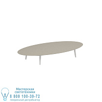 STYLETTO НИЗКИЙ СТОЛ ДЛЯ ГОСТИНОЙ 250X130CM АЛЮМИНИЕВЫЕ НОЖКИ БЕЛАЯ КЕРАМИЧЕСКАЯ СТОЛЕШНИЦА ЖЕМЧУЖНО-СЕРЫЙ Royal Botania