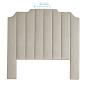 111117 Headboard Holborn pebble grey  Eichholtz