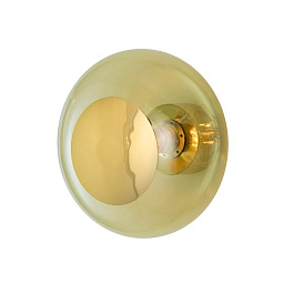 LA101788CW Ebb and Flow Horizon surface настенный светильник с полусферическим стеклянным плафоном и латунной основой